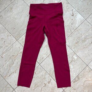 Lululemon Fast and Free High-Rise Crop 23" in Pomegranate, Size 4